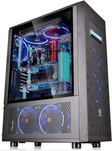 Корпус ATX Thermaltake Core X71 TG, Full-Tower, без БП,  черный [ca-1f8-00m1wn]